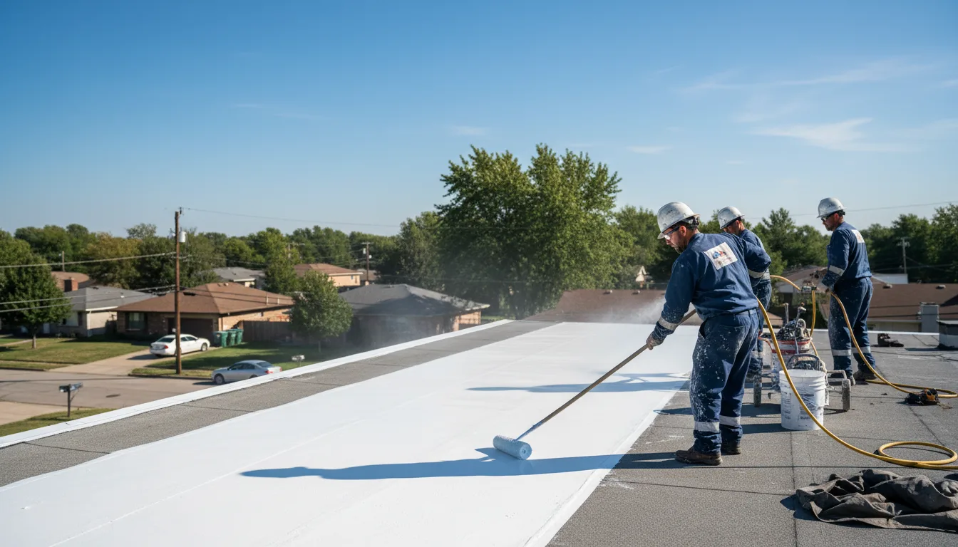 Commercial roof coating in Encinal, TX near me